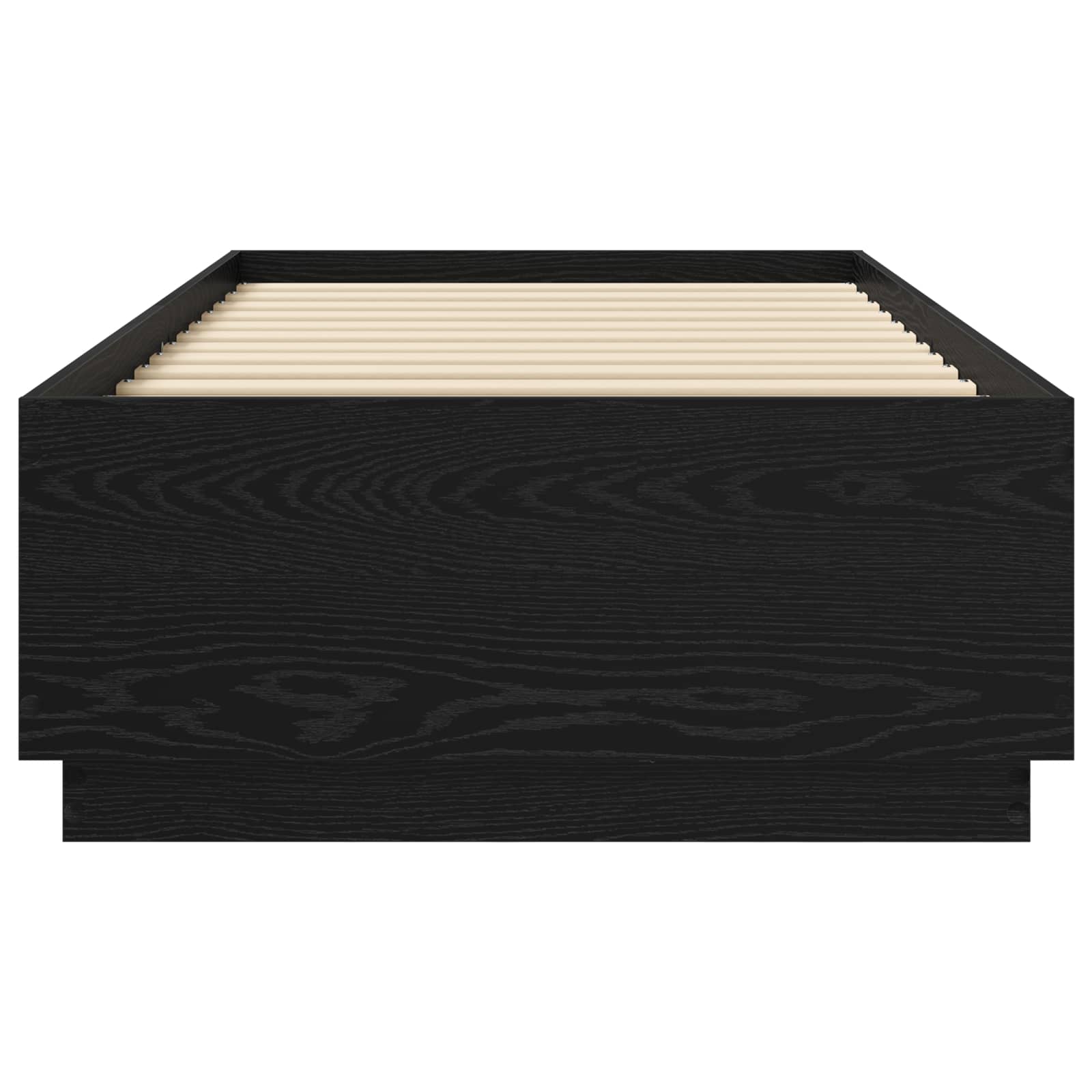 Bed Frame met LED Zwart eiken 80 x 200 cm Bewerkt hout