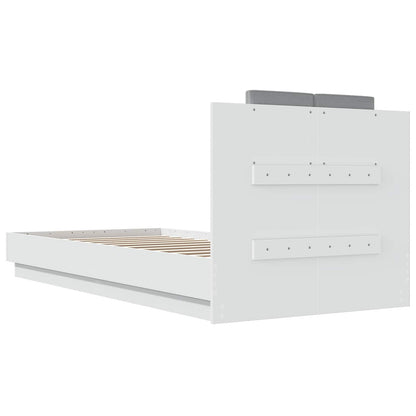 Bedframe met Hoofdeinde Wit 80 x 200 cm Bewerkt hout