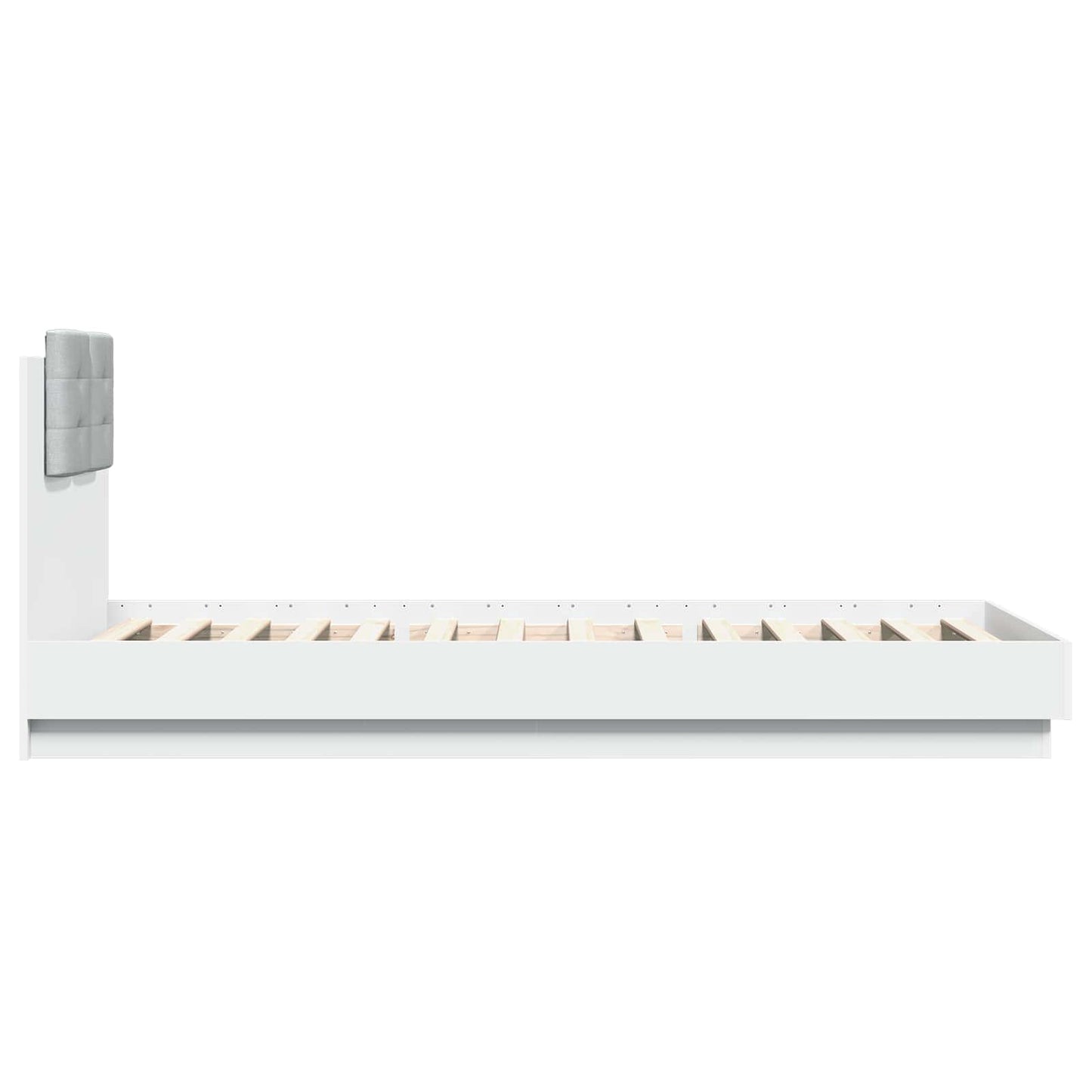 Bedframe met Hoofdeinde Wit 80 x 200 cm Bewerkt hout
