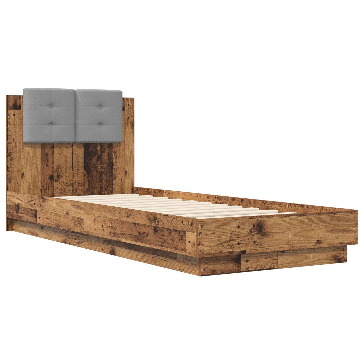 Bedframe met Hoofdeinde Oud hout 80 x 200 cm Bewerkt hout