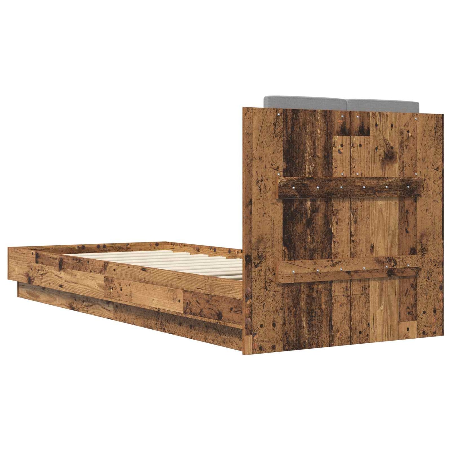 Bedframe met Hoofdeinde Oud hout 80 x 200 cm Bewerkt hout