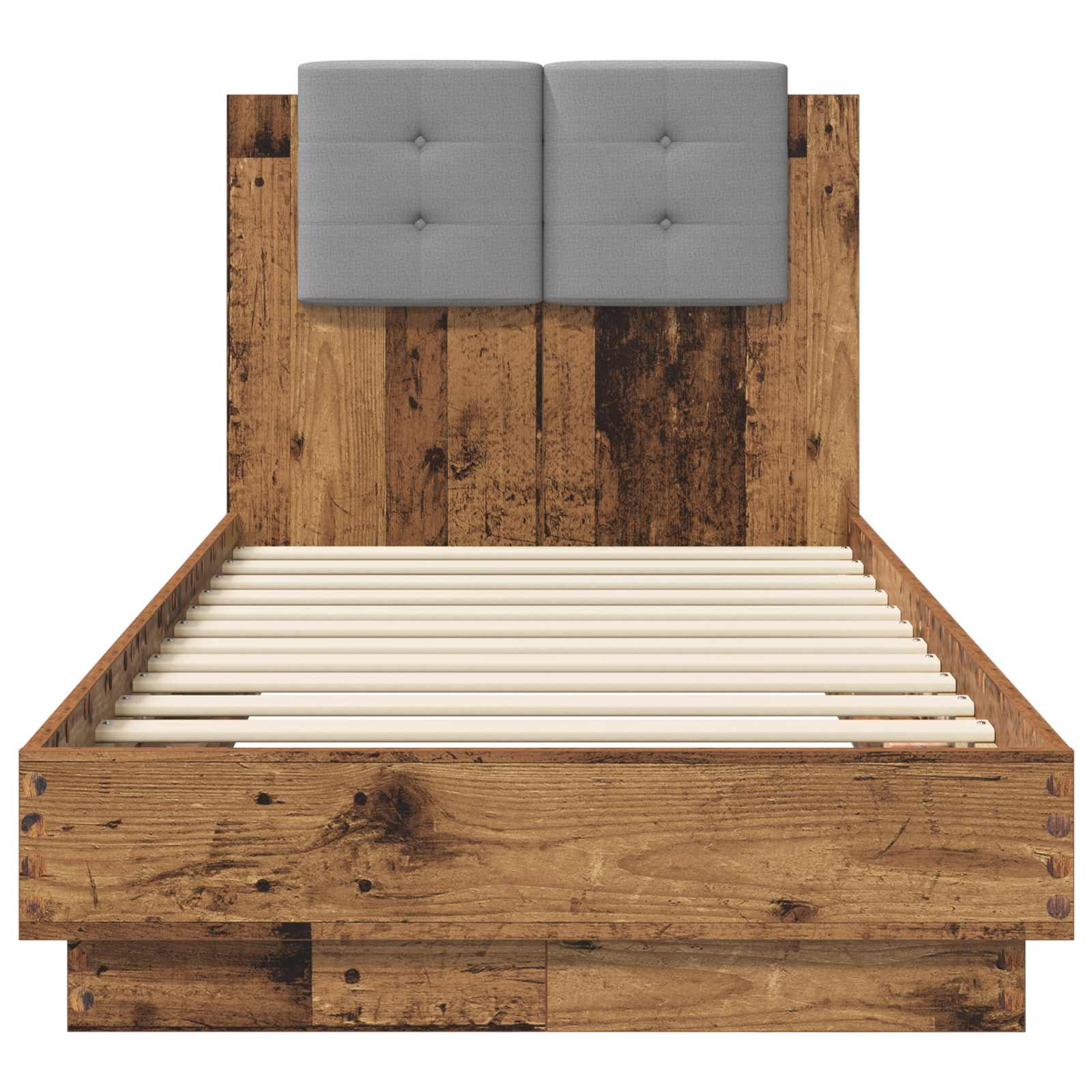 Bedframe met Hoofdeinde Oud hout 80 x 200 cm Bewerkt hout