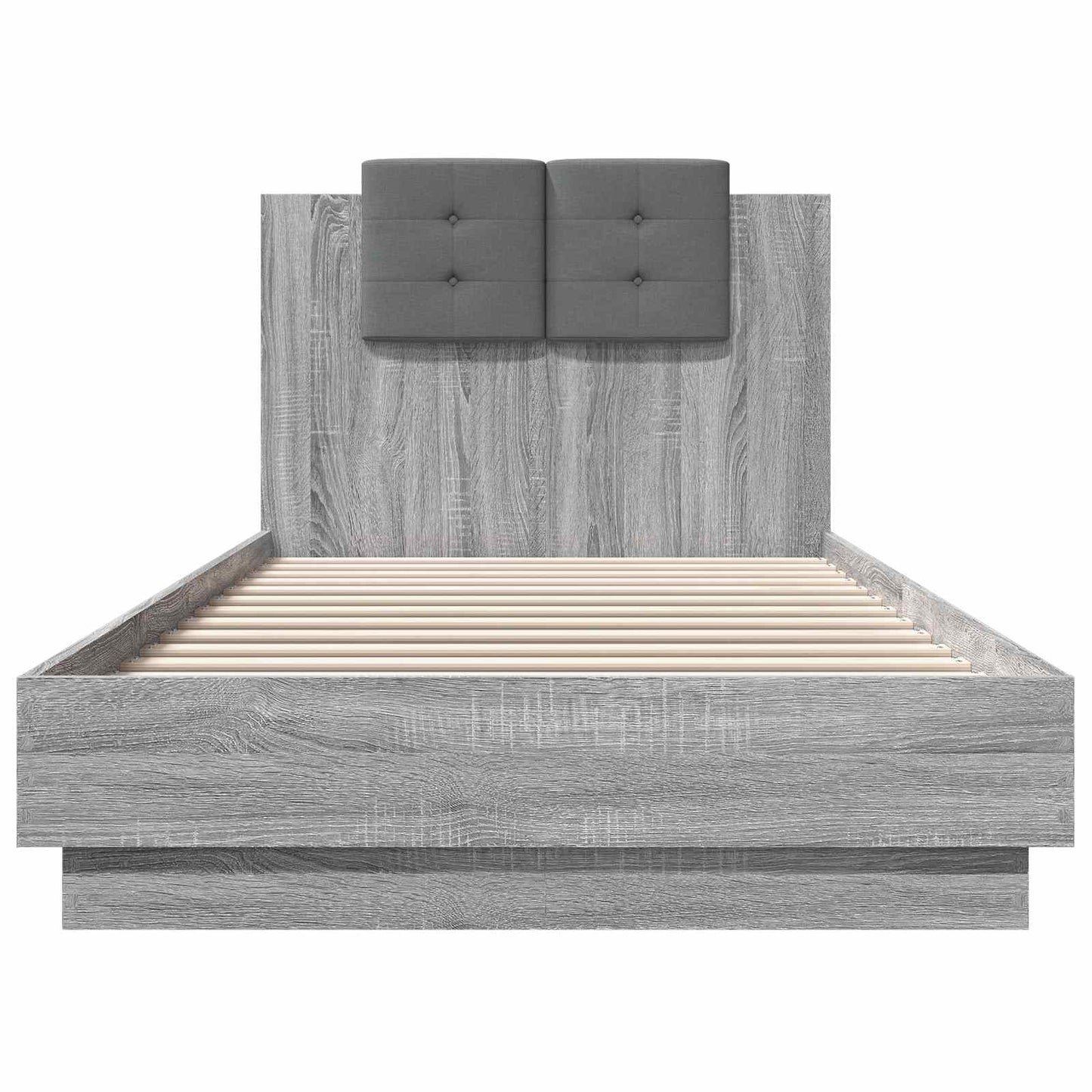 Bedframe met Hoofdeinde Grijs Sonoma 80 x 200 cm Bewerkt hout