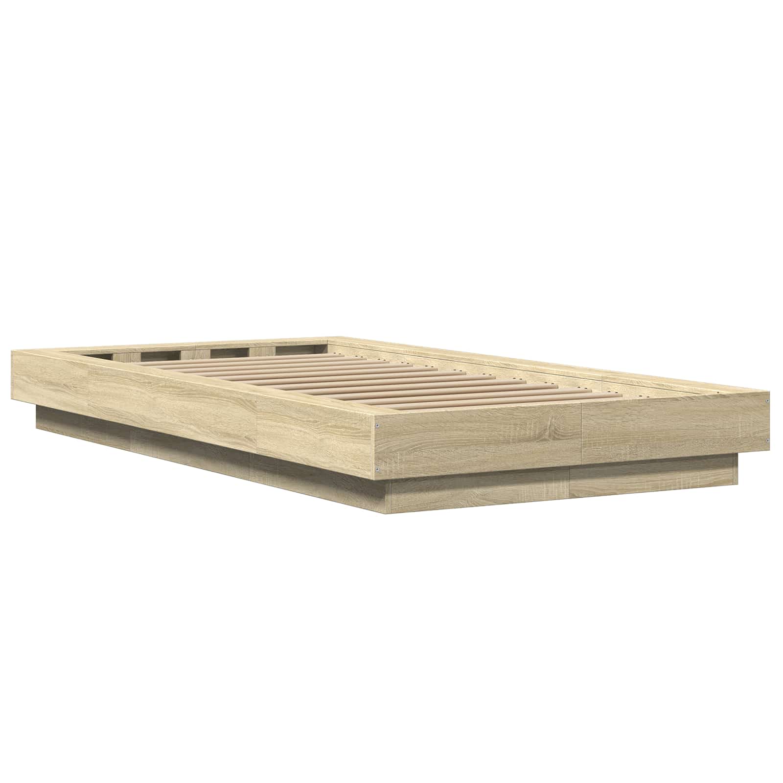 Bed Frame met LED Sonoma Eiken 80 x 200 cm Bewerkt hout