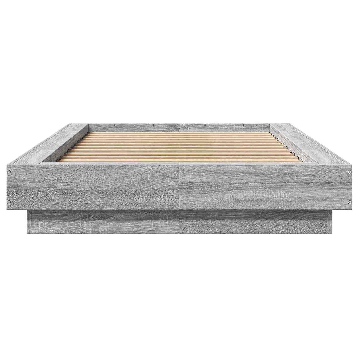 Bed Frame met LED Grijs Sonoma 80 x 200 cm Bewerkt hout