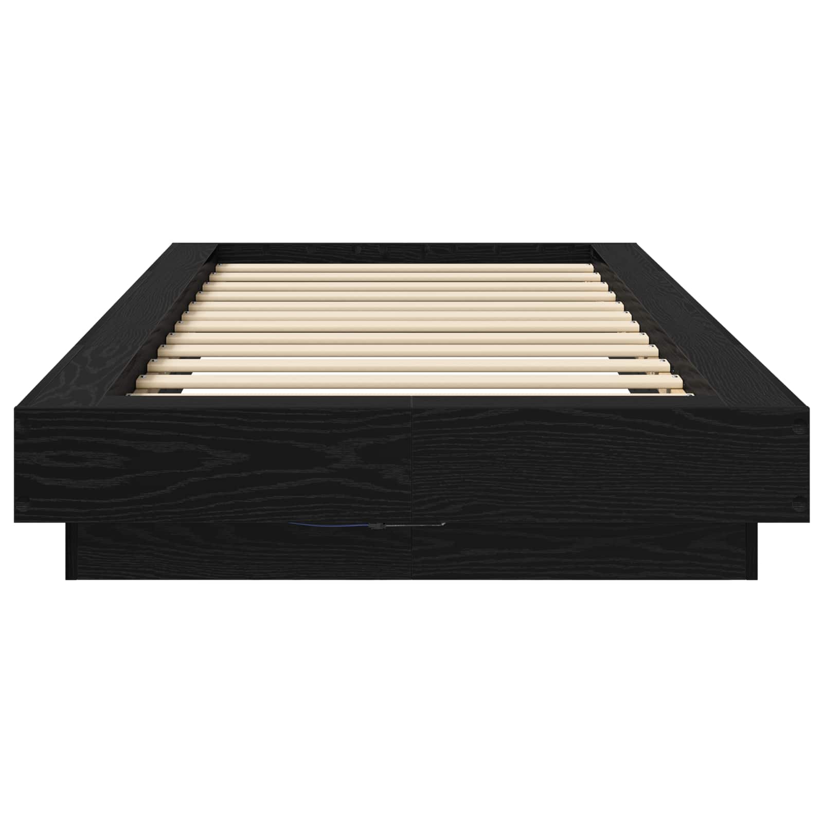 Bed Frame met LED Zwart eiken 80 x 200 cm Bewerkt hout