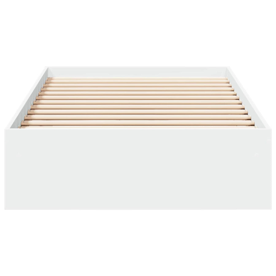 Bedframe met opslag met lade Wit 80 x 200 cm Bewerkt hout