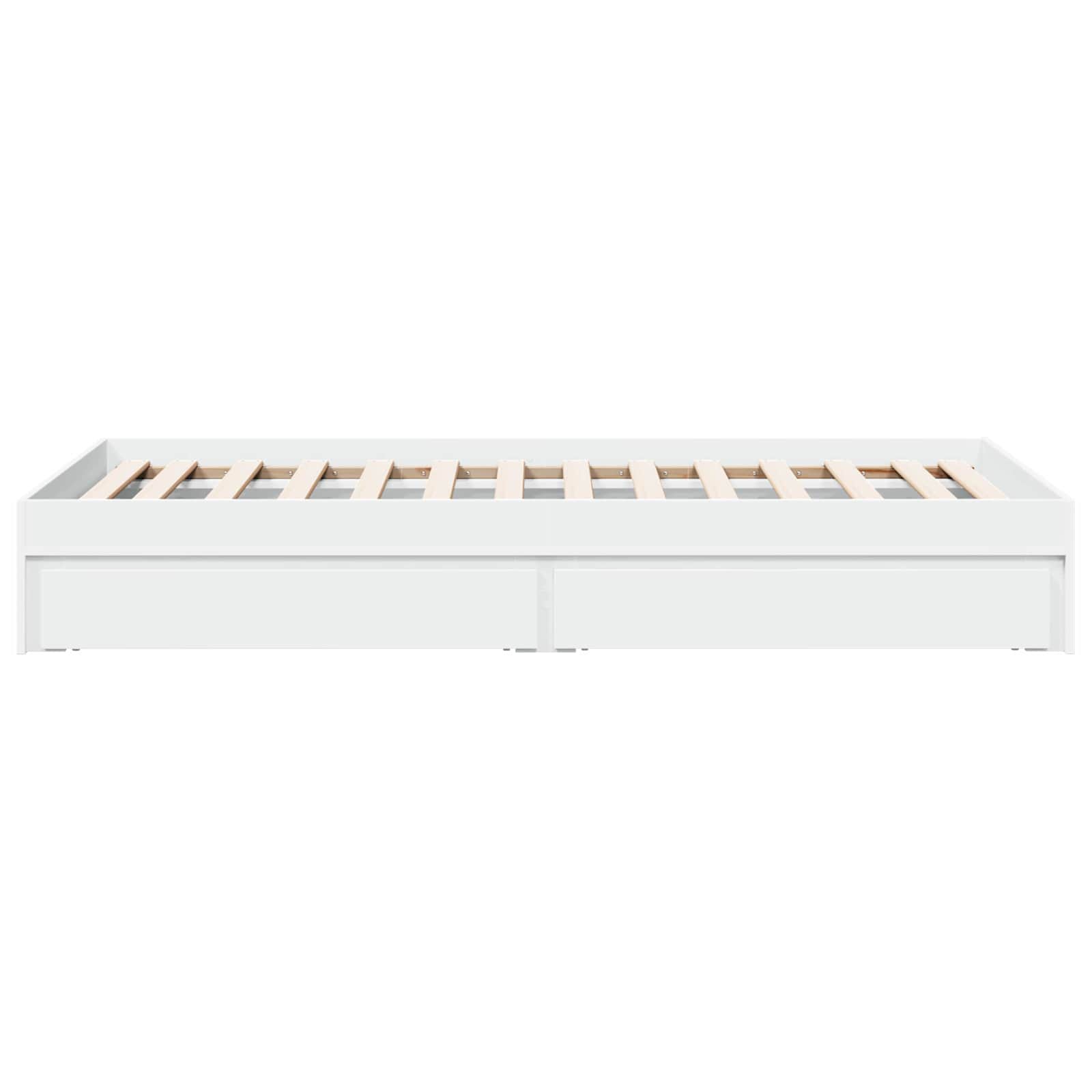Bedframe met opslag met lade Wit 80 x 200 cm Bewerkt hout
