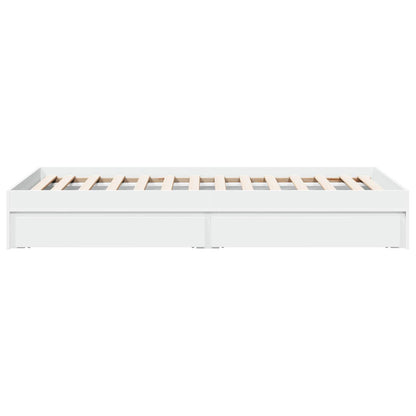 Bedframe met opslag met lade Wit 80 x 200 cm Bewerkt hout