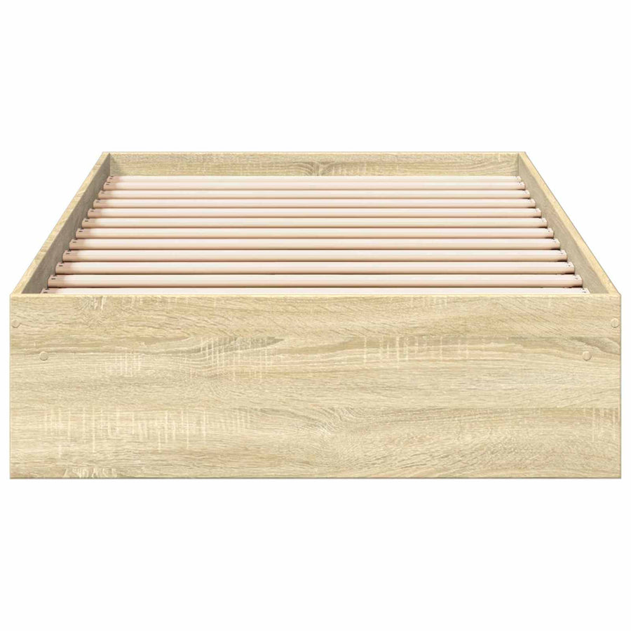 Bedframe met opslag Sonoma Eiken 80 x 200 cm Bewerkt hout