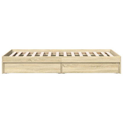 Bedframe met opslag Sonoma Eiken 80 x 200 cm Bewerkt hout