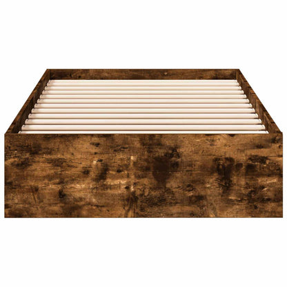 Bedframe met opslag Gerookt eiken 80 x 200 cm Bewerkt hout