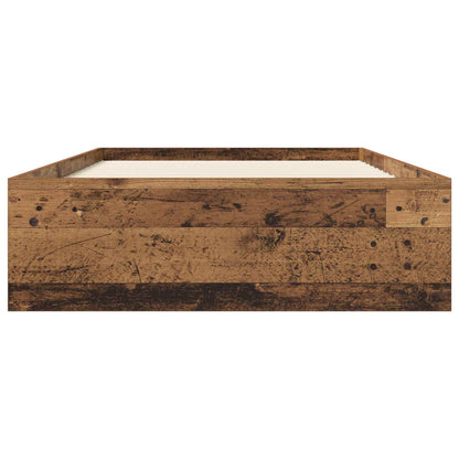 Bedframe met opslag met lade Oud hout 80 x 200 cm Bewerkt hout