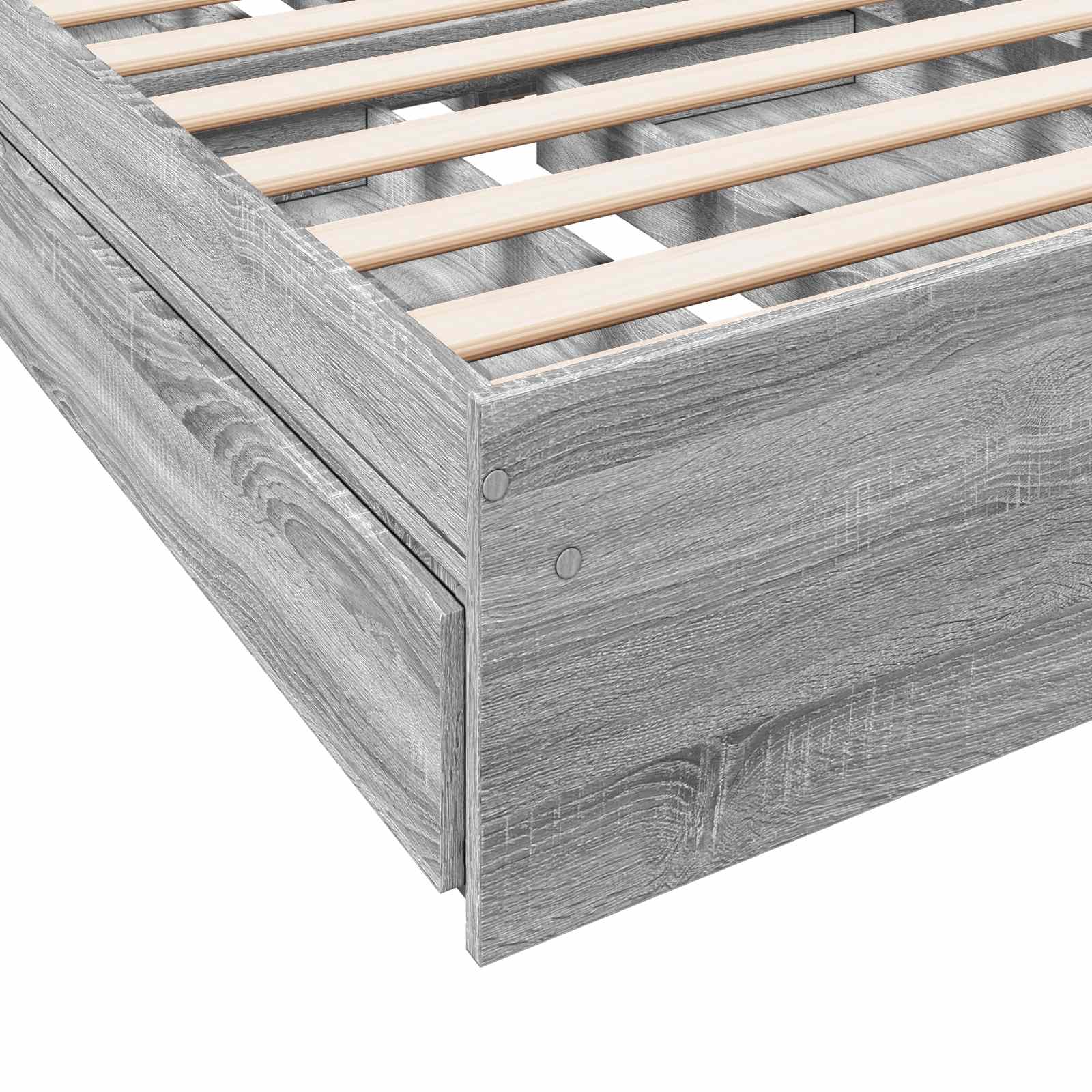 Bedframe met opslag Grijs Sonoma 80 x 200 cm Bewerkt hout