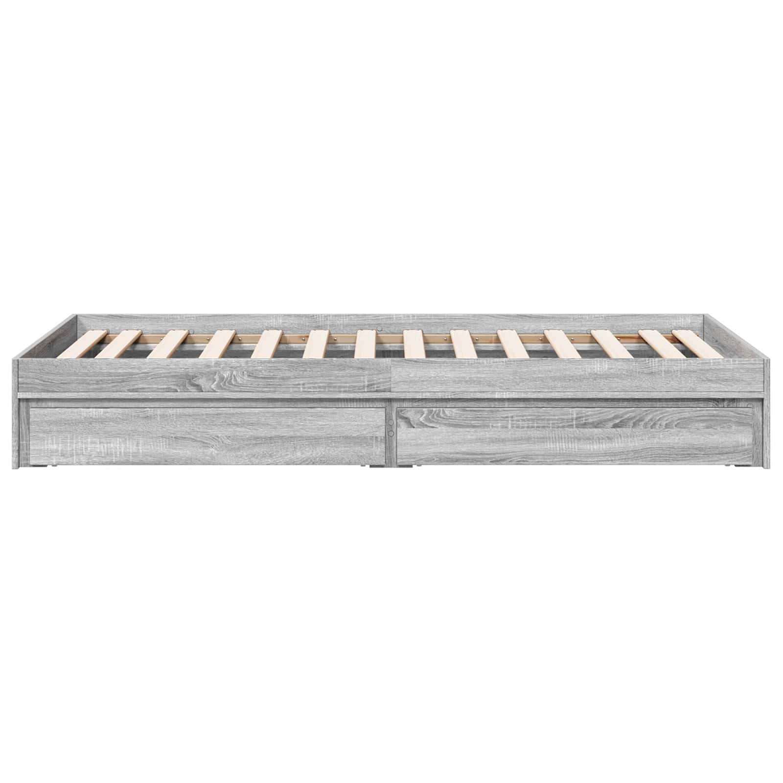 Bedframe met opslag Grijs Sonoma 80 x 200 cm Bewerkt hout