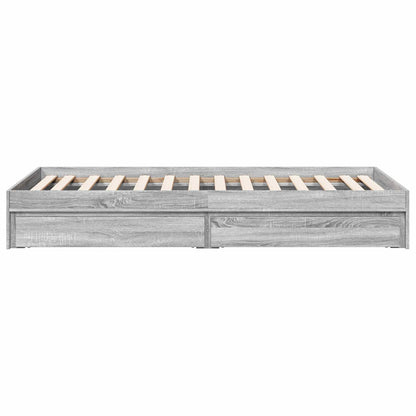 Bedframe met opslag Grijs Sonoma 80 x 200 cm Bewerkt hout