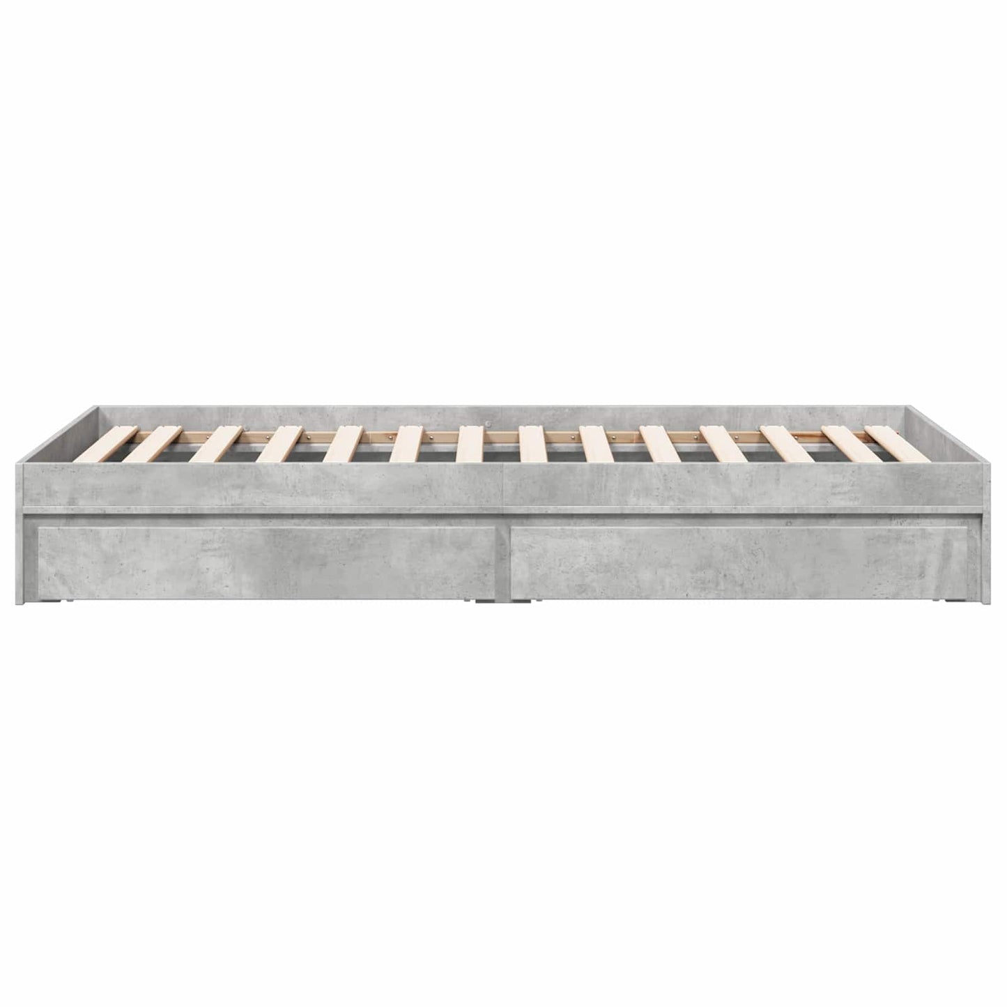 Bedframe met opslag Betongrijs 80 x 200 cm Bewerkt hout