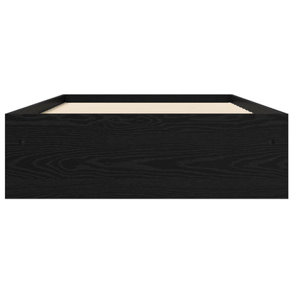 Bedframe met opslag Zwart eiken 80 x 200 cm Bewerkt hout