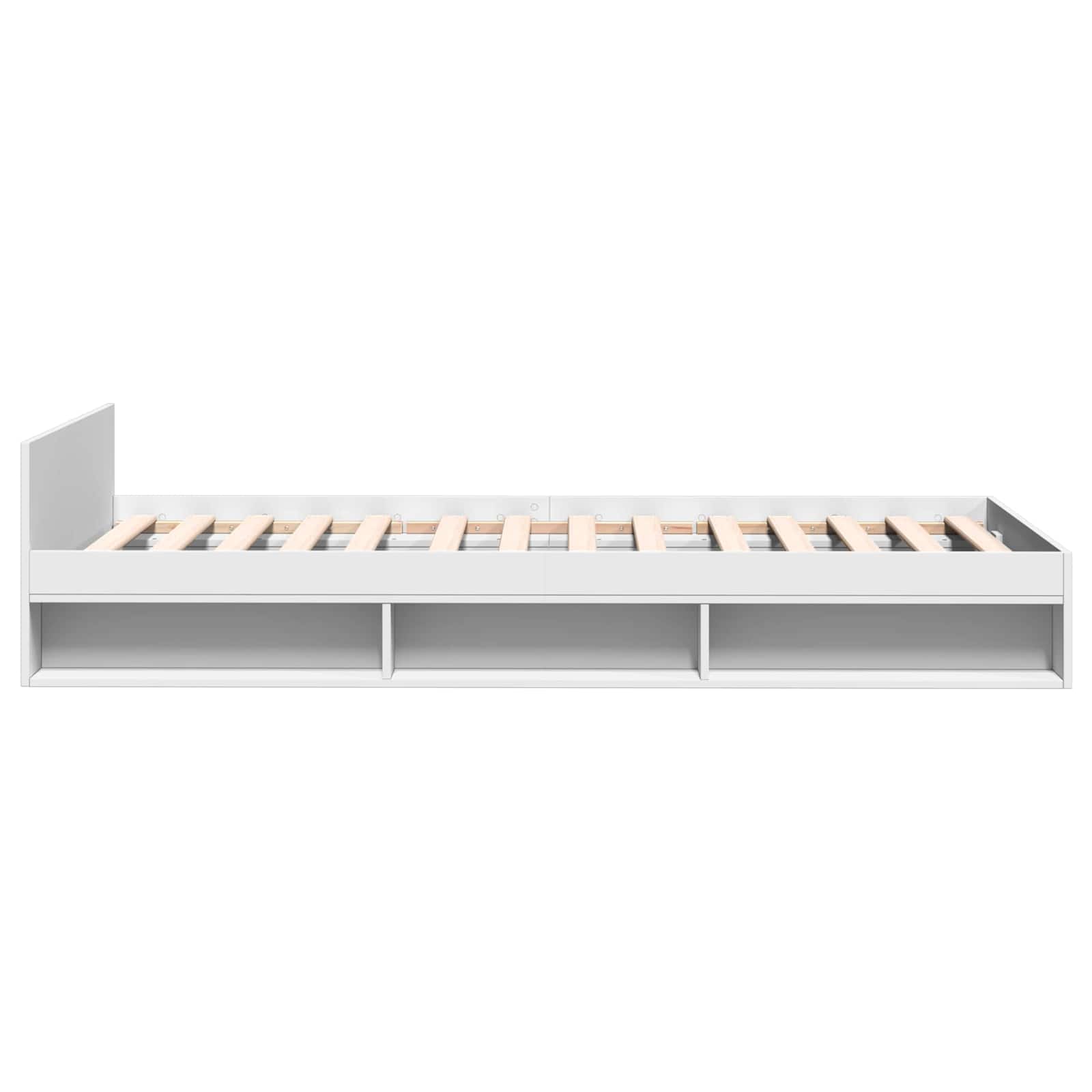 Bedframe met opslag met lade Wit 80 x 200 cm Bewerkt hout