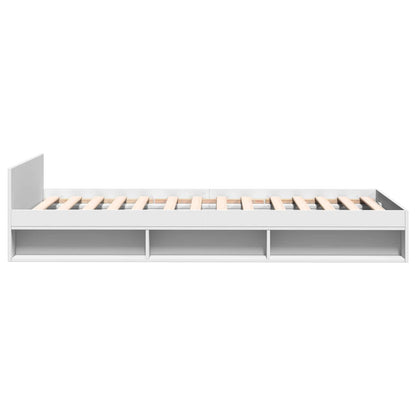 Bedframe met opslag met lade Wit 80 x 200 cm Bewerkt hout