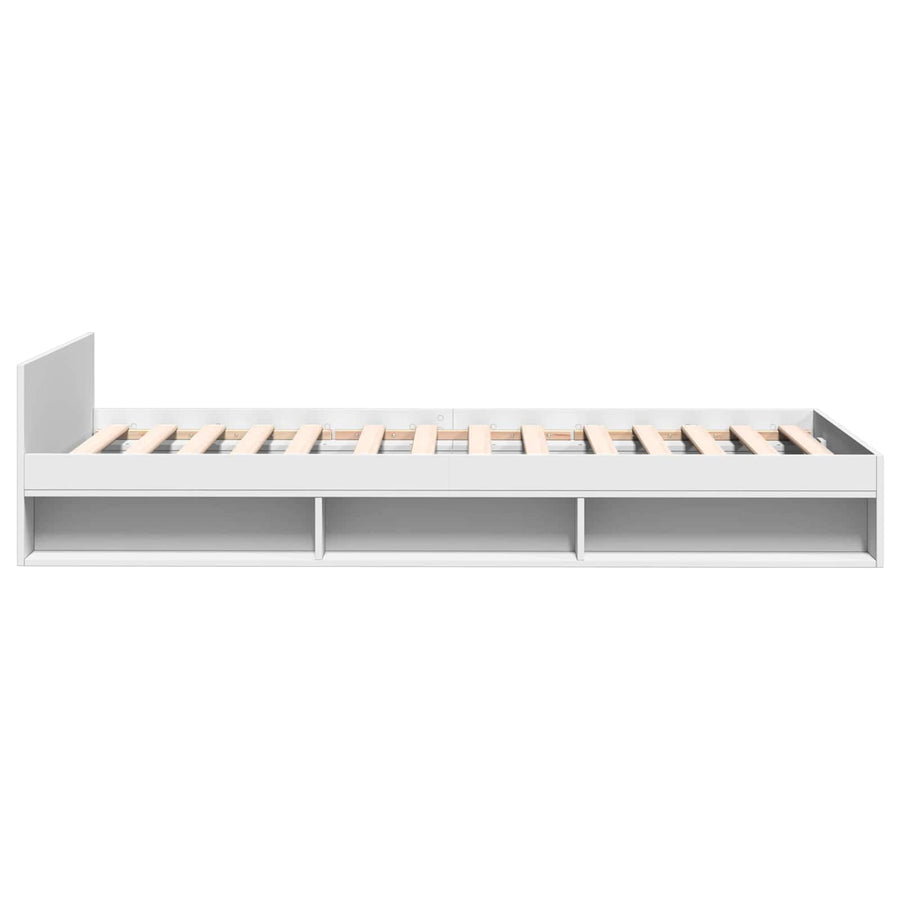 Bedframe met opslag met lade Wit 80 x 200 cm Bewerkt hout