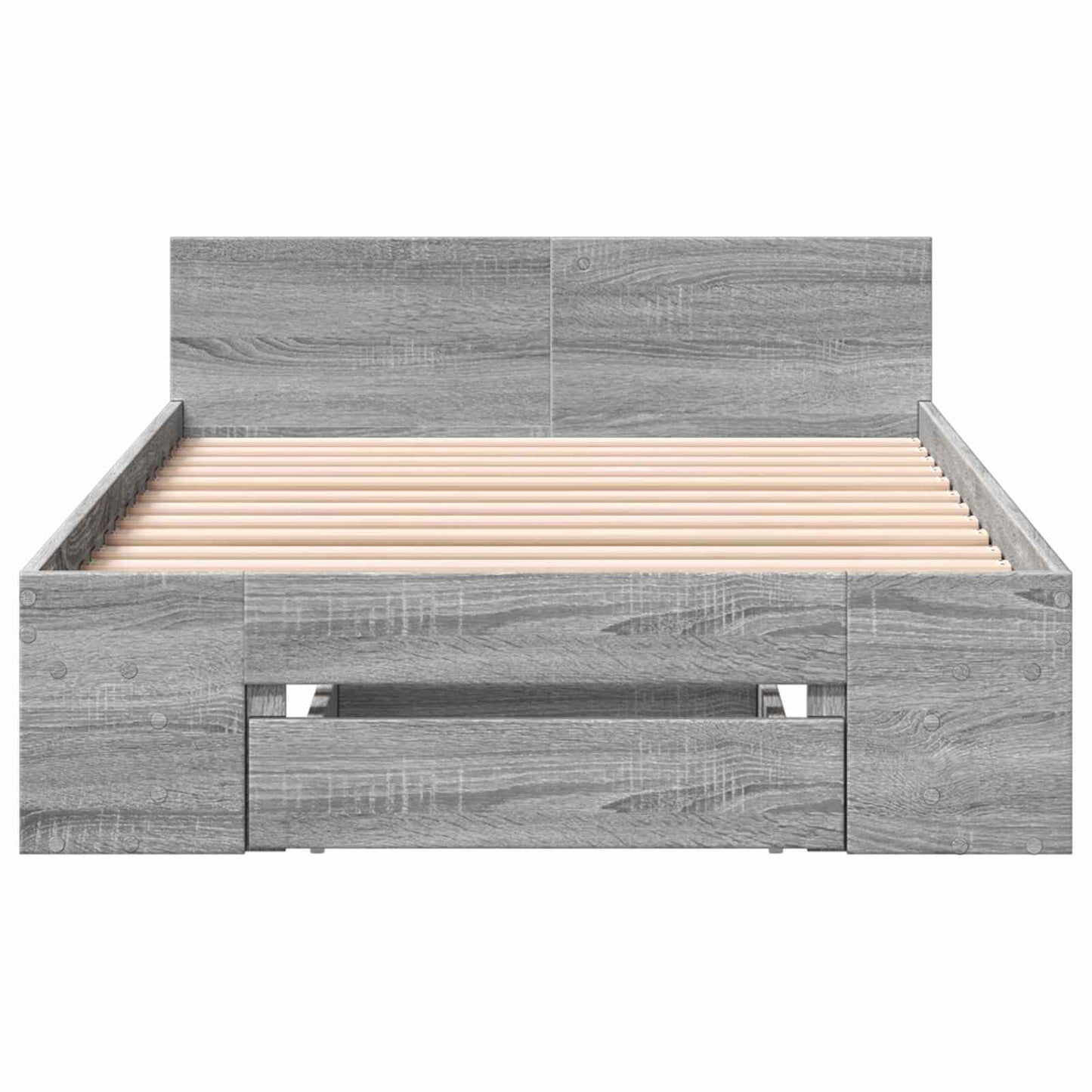 Bedframe met opslag Grijs Sonoma 80 x 200 cm Bewerkt hout