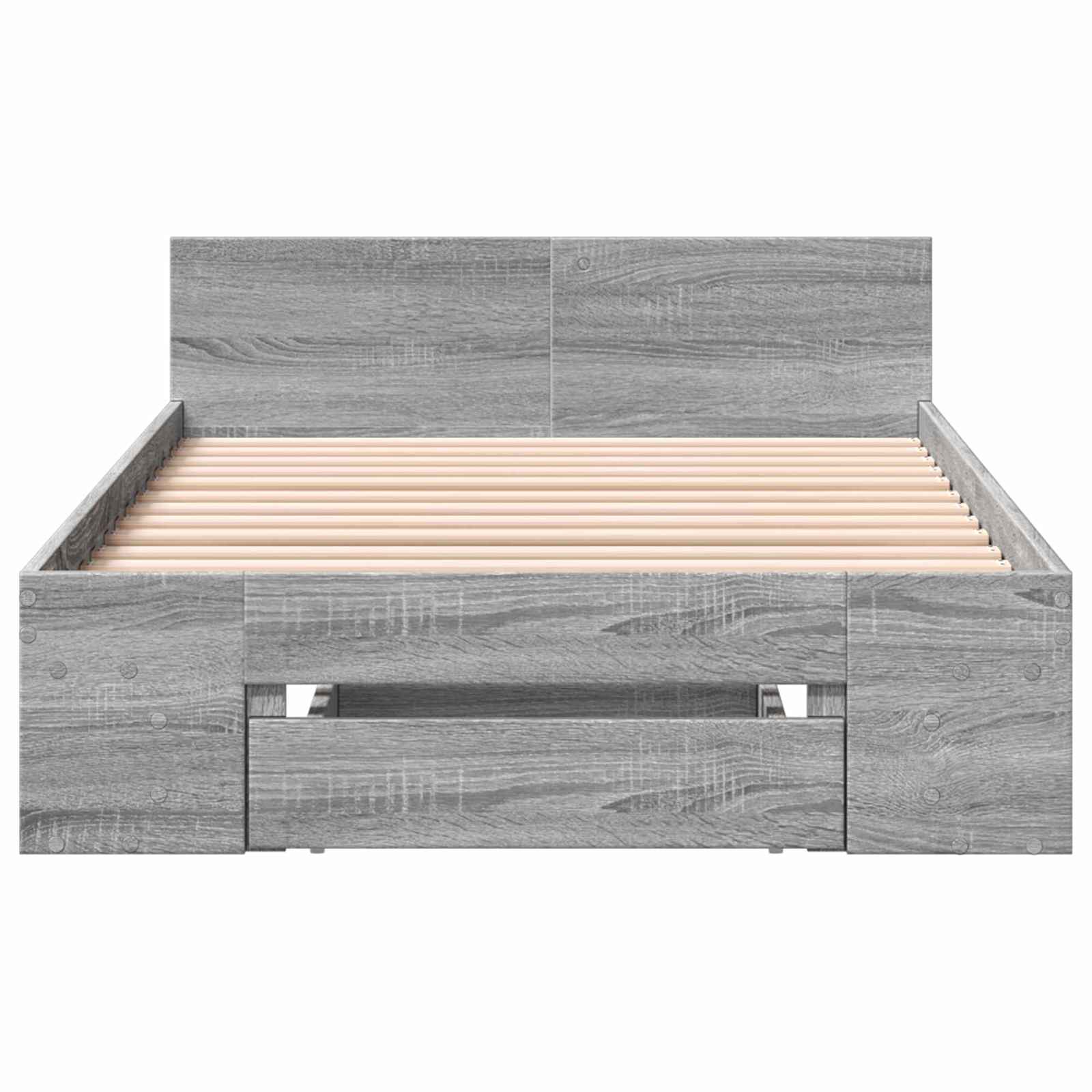 Bedframe met opslag Grijs Sonoma 80 x 200 cm Bewerkt hout