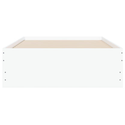 Bedframe met opslag met lade Wit 80 x 200 cm Bewerkt hout