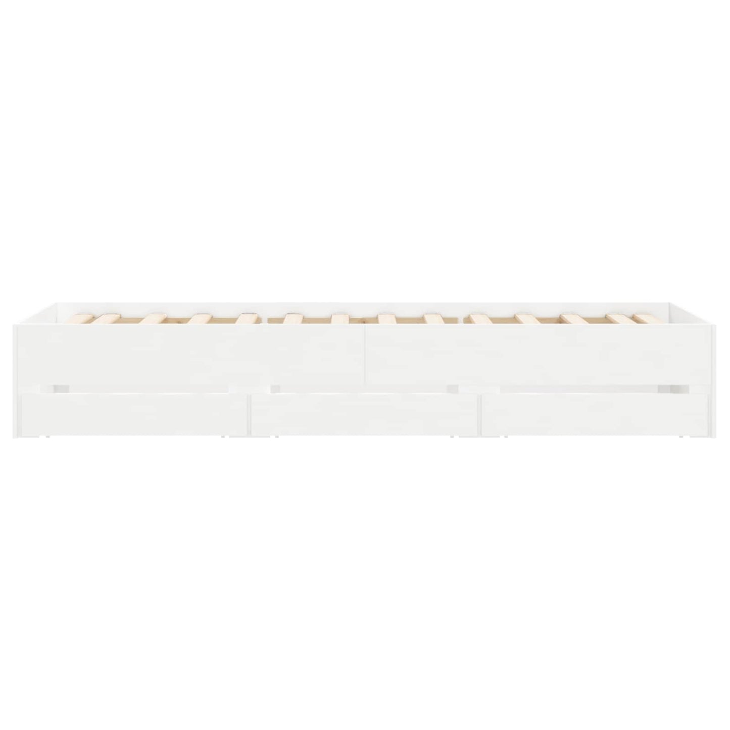 Bedframe met opslag met lade Wit 80 x 200 cm Bewerkt hout