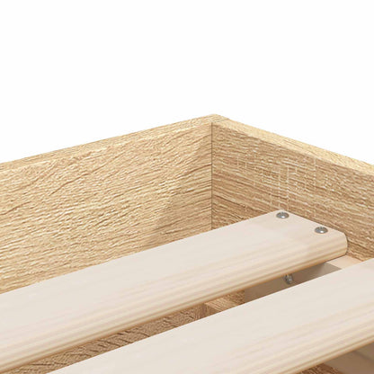 Bedframe met opslag Sonoma Eiken 80 x 200 cm Bewerkt hout