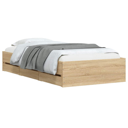 Bedframe met opslag Sonoma Eiken 80 x 200 cm Bewerkt hout