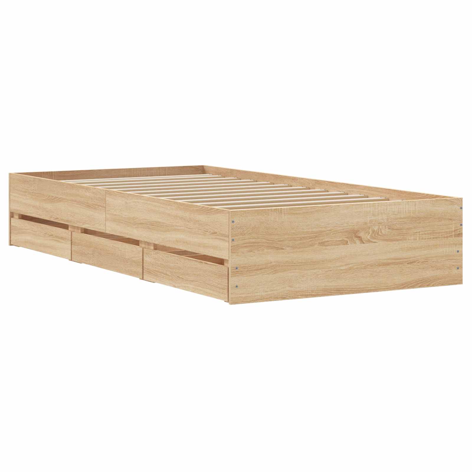Bedframe met opslag Sonoma Eiken 80 x 200 cm Bewerkt hout