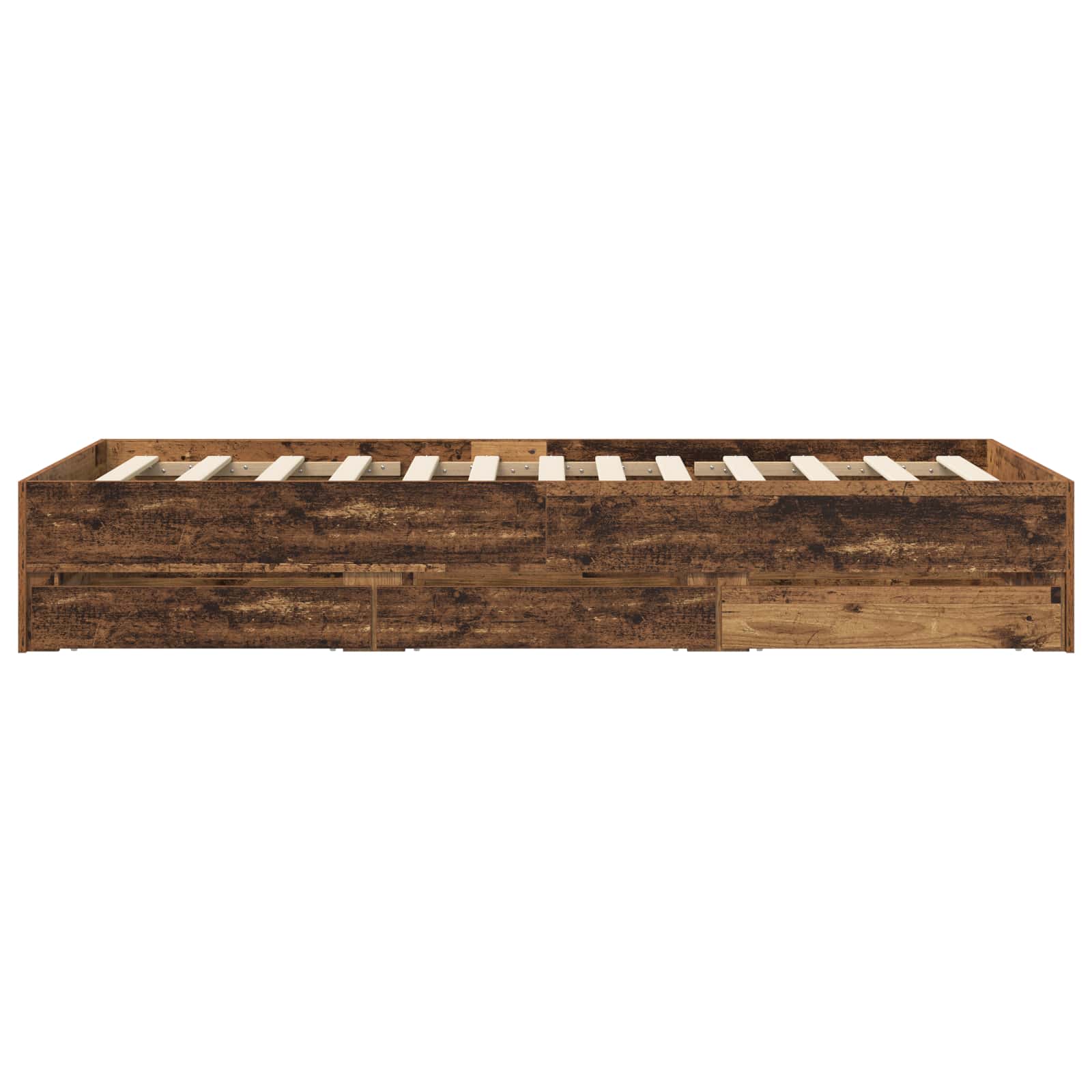 Bedframe met opslag met lade Oud hout 80 x 200 cm Bewerkt hout
