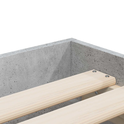 Bedframe met opslag Grijs Sonoma 80 x 200 cm Bewerkt hout