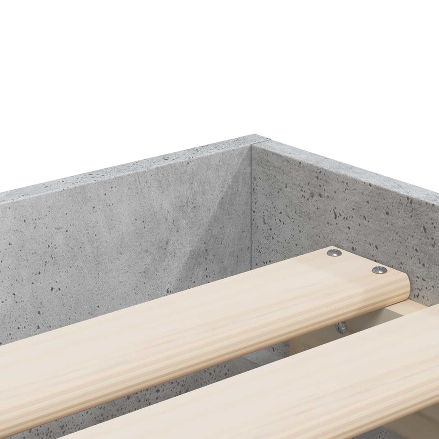Bedframe met opslag Grijs Sonoma 80 x 200 cm Bewerkt hout