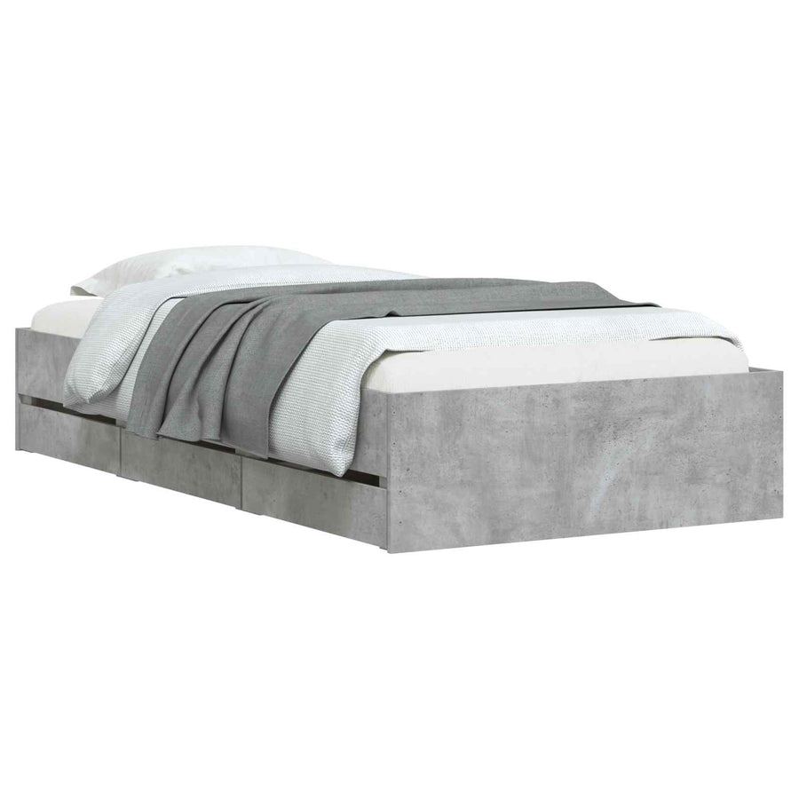 Bedframe met opslag Grijs Sonoma 80 x 200 cm Bewerkt hout