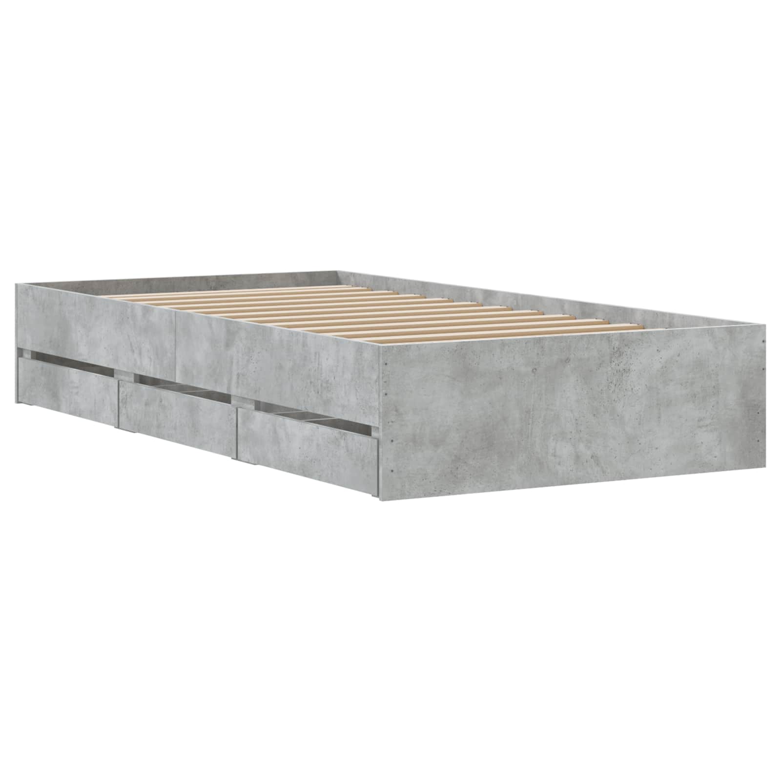 Bedframe met opslag Grijs Sonoma 80 x 200 cm Bewerkt hout
