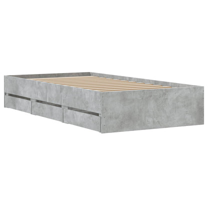 Bedframe met opslag Grijs Sonoma 80 x 200 cm Bewerkt hout