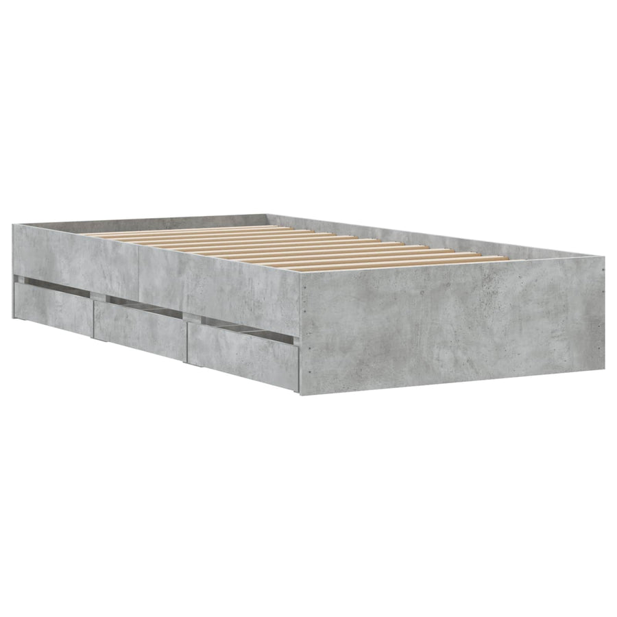 Bedframe met opslag Grijs Sonoma 80 x 200 cm Bewerkt hout
