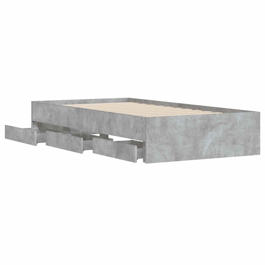 Bedframe met opslag Grijs Sonoma 80 x 200 cm Bewerkt hout