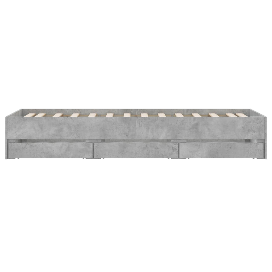 Bedframe met opslag Grijs Sonoma 80 x 200 cm Bewerkt hout