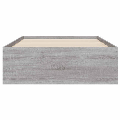 Bedframe met opslag Betongrijs 80 x 200 cm Bewerkt hout