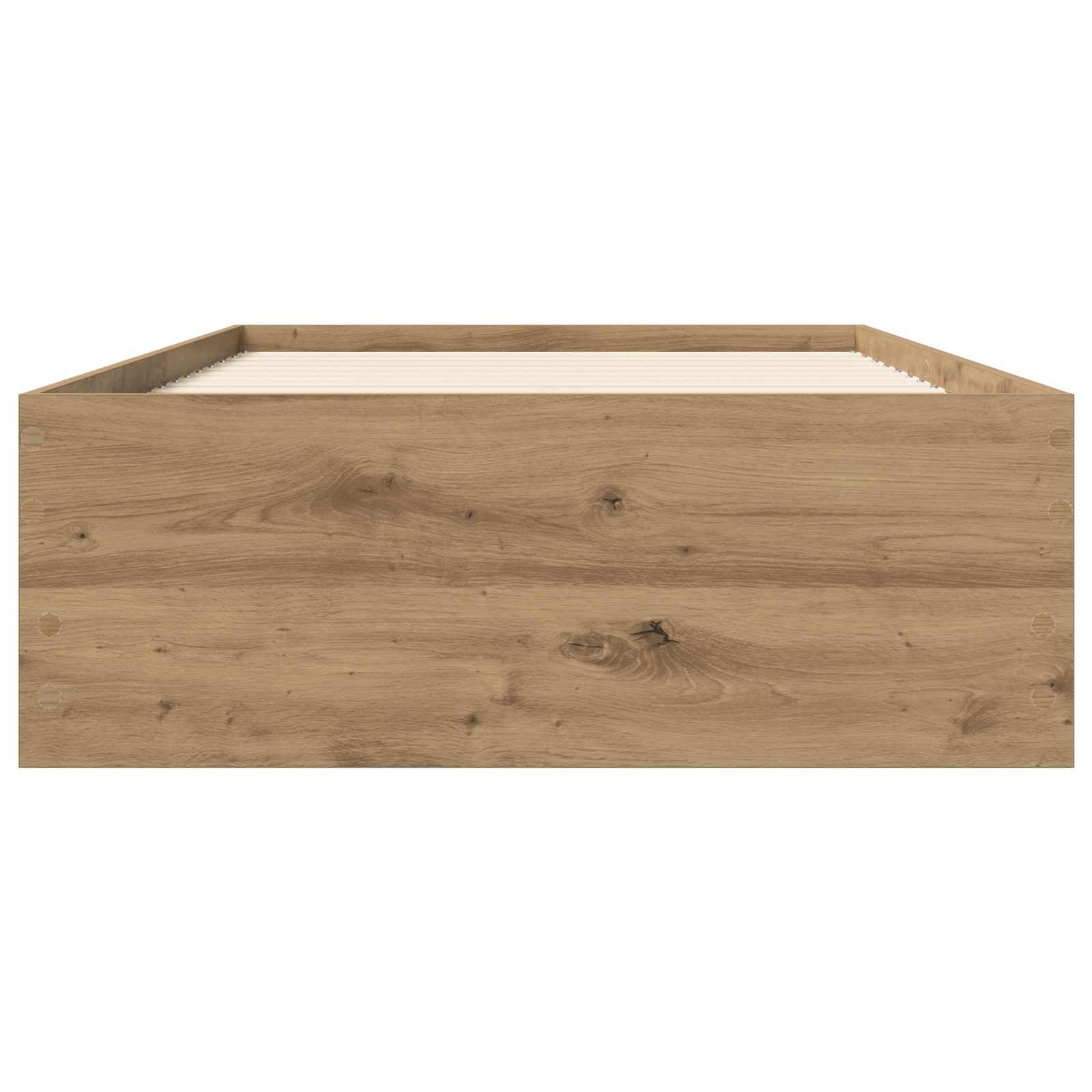 Bedframe met opslag Artisanaal eiken 80 x 200 cm Bewerkt hout