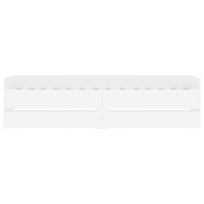 Bedframe met lade met opslag Wit Massief grenenhout