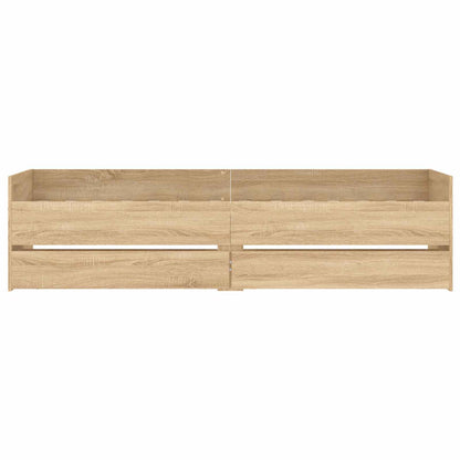 Bedframe met lade met opslag Sonoma Eiken Massief grenenhout