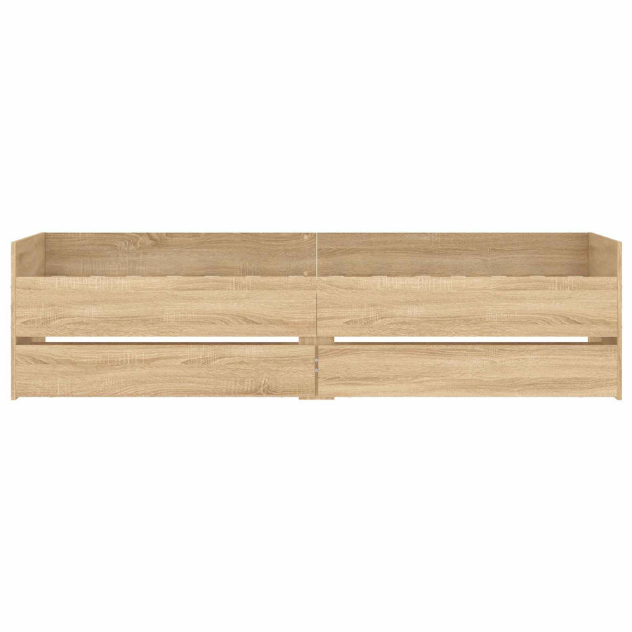 Bedframe met lade met opslag Sonoma Eiken Massief grenenhout