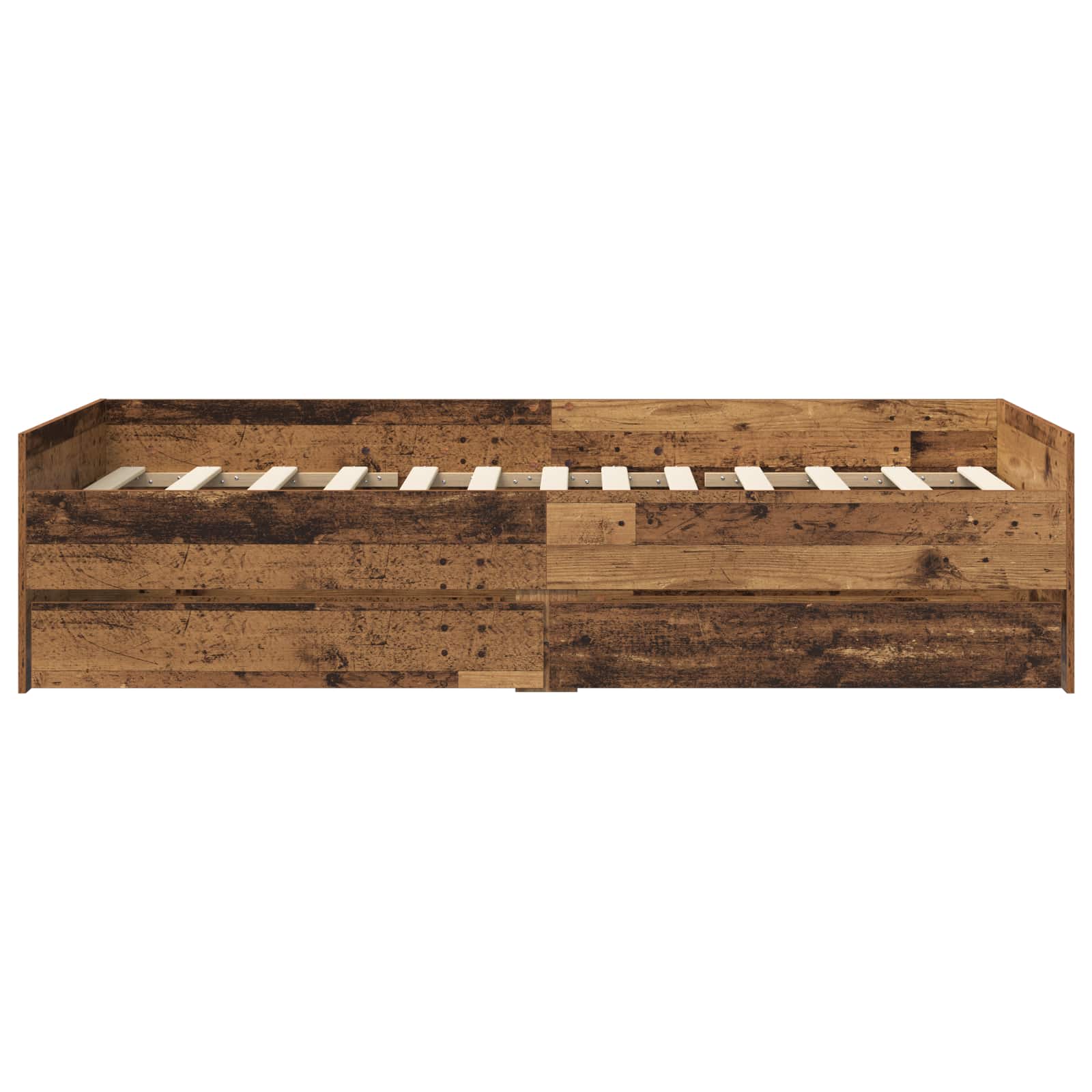 Bedframe met lade met opslag Oud hout Massief grenenhout