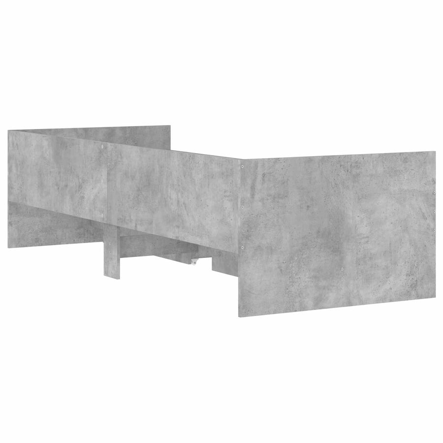 Bedframe met lade met opslag Grijs Sonoma Massief grenenhout