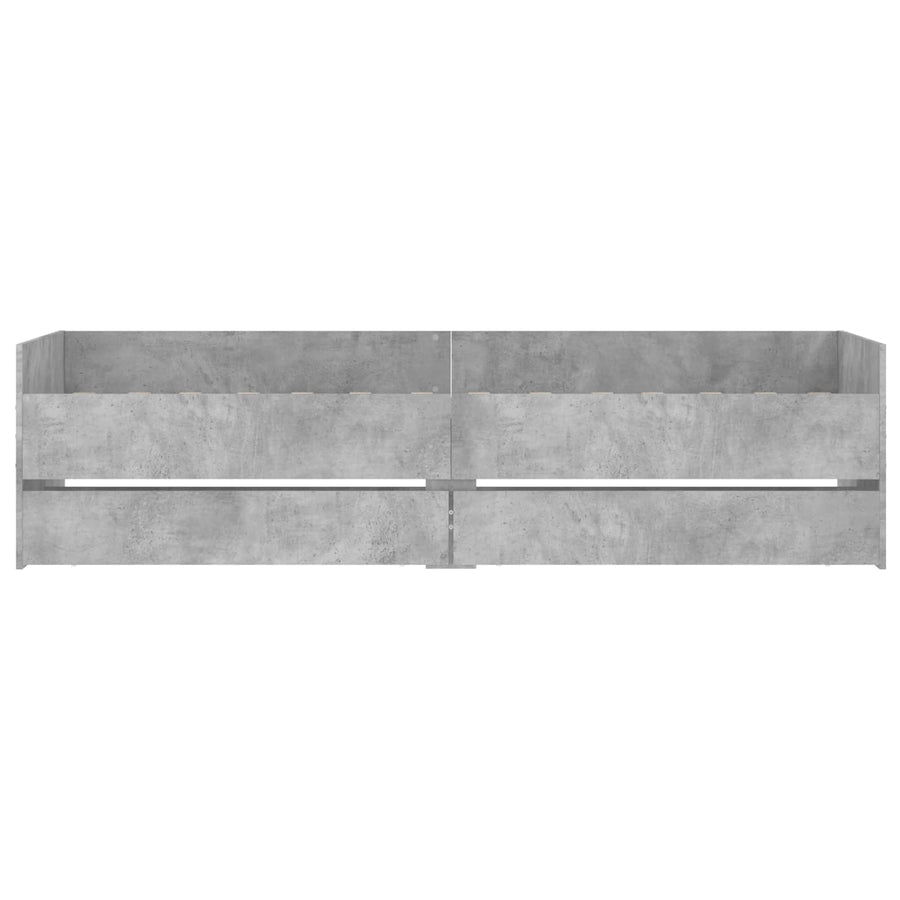 Bedframe met lade met opslag Grijs Sonoma Massief grenenhout