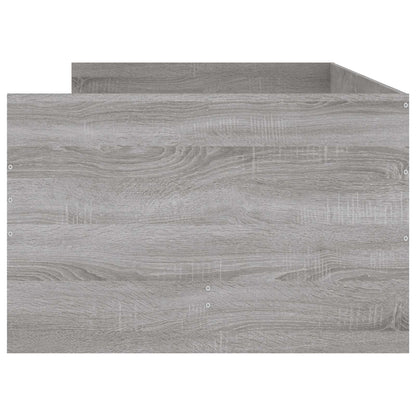 Bedframe met lade met opslag Betongrijs Massief grenenhout